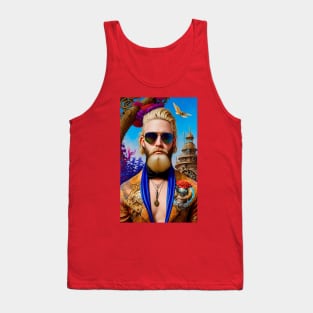 Steampunk Blonde Man Tank Top